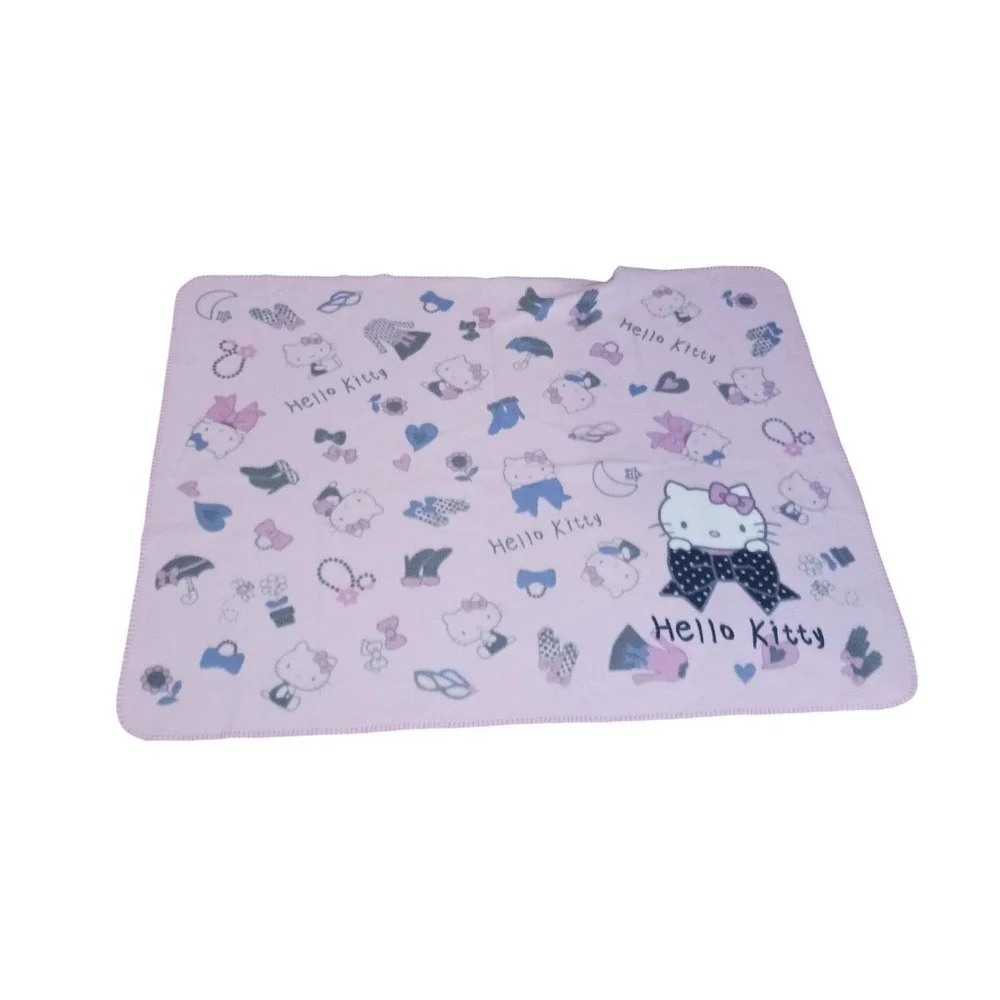 Vintage 2005 Sanrio Hello Kitty Fleece Throw Blanket Pink Y2K 51x40